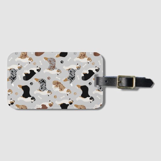 Australian Shepherd Botten and Paws Bagagelabel (Voorkant (horizontaal))