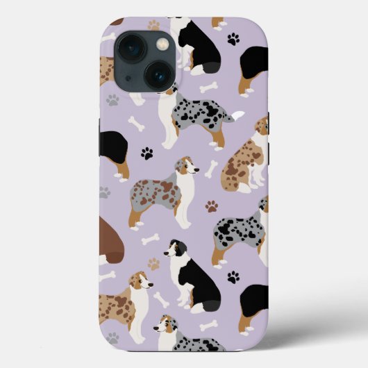 Australian Shepherd Botten and Paws Case-Mate iPhone Case (Achterkant)