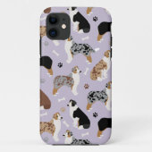 Australian Shepherd Botten and Paws Case-Mate iPhone Case (Achterkant)
