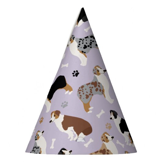 Australian Shepherd Botten and Paws Feesthoedjes (Links)