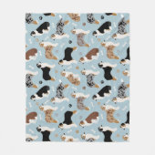 Australian Shepherd Botten and Paws Fleece Deken (Voorkant)