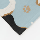 Australian Shepherd Botten and Paws Fleece Deken (Hoek)