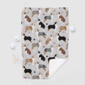 Australian Shepherd Botten and Paws Golfhanddoek (Insitu)