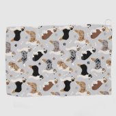 Australian Shepherd Botten and Paws Golfhanddoek (Horizontaal)