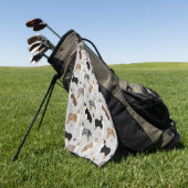 Australian Shepherd Botten and Paws Golfhanddoek (Groen)