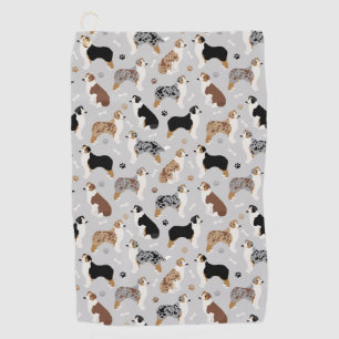 Australian Shepherd Botten and Paws Golfhanddoek