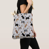 Australian Shepherd Botten and Paws Gray Canvas ta Tote Bag (Dichtbij)