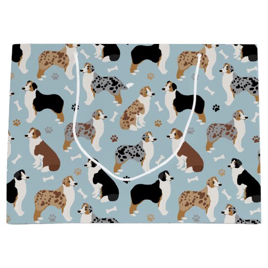 Australian Shepherd Botten and Paws Groot Cadeauzakje (Voorkant)