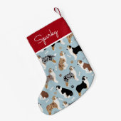 Australian Shepherd Botten and Paws Kleine Kerstsok (Achterkant (Hangend))
