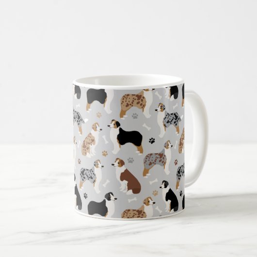 Australian Shepherd Botten and Paws Koffiemok (Voorkant rechts)