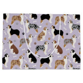 Australian Shepherd Botten and Paws Large Gift Bag Groot Cadeauzakje (Achterkant)