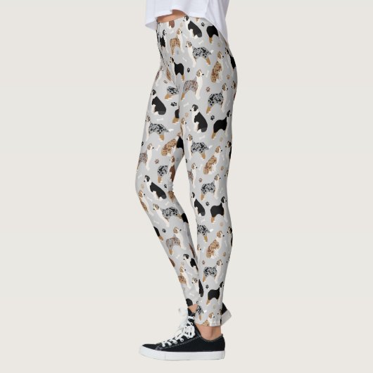 Australian Shepherd Botten and Paws Leggings (Links)