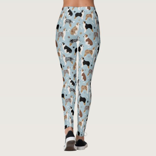 Australian Shepherd Botten and Paws Leggings (Achterkant)