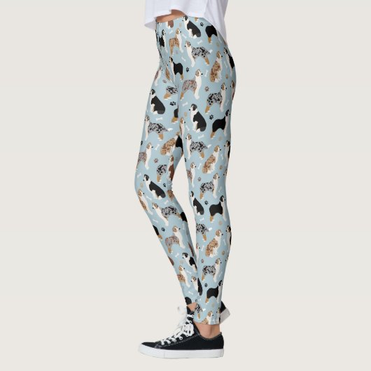 Australian Shepherd Botten and Paws Leggings (Links)