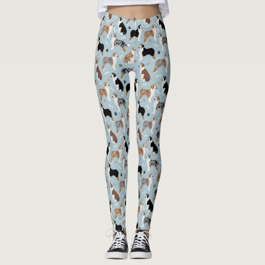 Australian Shepherd Botten and Paws Leggings (Voorkant)