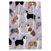 Australian Shepherd Botten and Paws Medium Cadeauzakje (Achterkant)