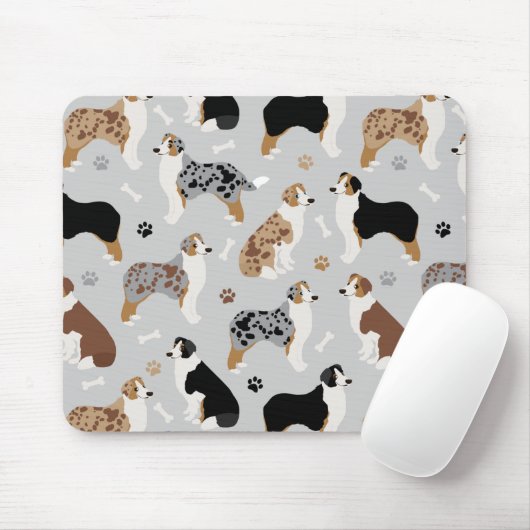 Australian Shepherd Botten and Paws Muismat (Met muis)