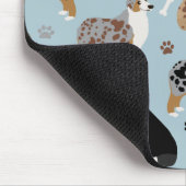 Australian Shepherd Botten and Paws Muismat (Hoek)