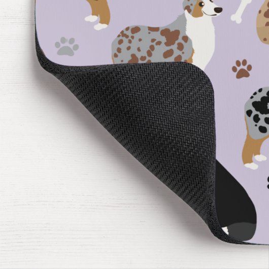 Australian Shepherd Botten and Paws Muismat (Hoek)