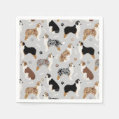 Australian Shepherd Botten and Paws Servet (Voorkant)