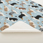 Australian Shepherd Botten and Paws Sherpa Blanket Deken (3/4)