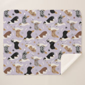 Australian Shepherd Botten and Paws Sherpa Deken (Voorkant (horizontaal))