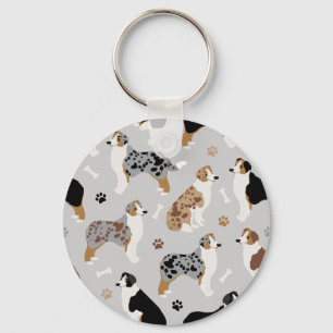 Australian Shepherd Botten and Paws Sleutelhanger