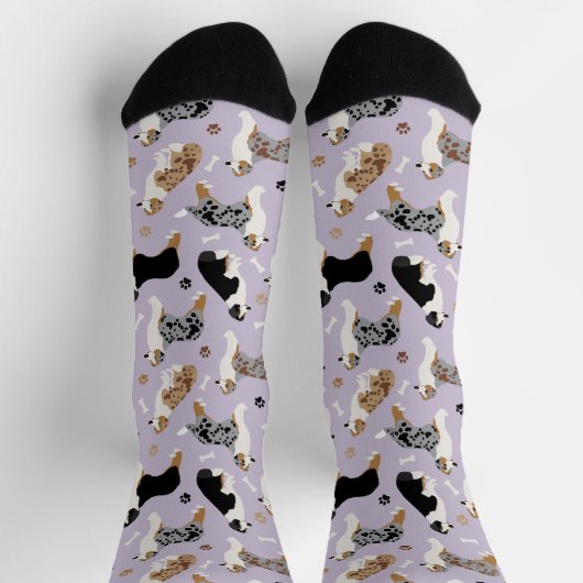 Australian Shepherd Botten and Paws Socks Sokken (Top)