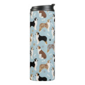 Australian Shepherd Botten and Paws Thermal Tumble Thermosbeker (Gedraaid links)