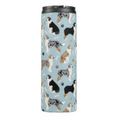 Australian Shepherd Botten and Paws Thermal Tumble Thermosbeker (Achterkant)