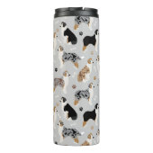 Australian Shepherd Botten and Paws Thermal Tumble Thermosbeker (Achterkant)