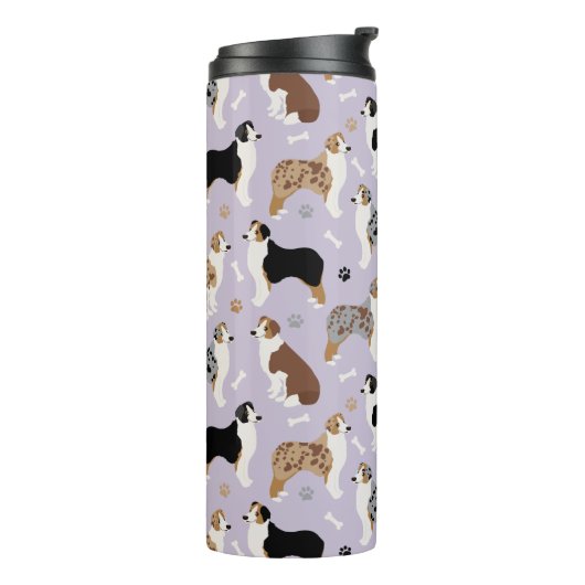 Australian Shepherd Botten and Paws Thermosbeker (Gedraaid links)