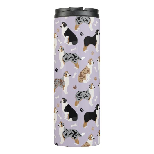 Australian Shepherd Botten and Paws Thermosbeker (Achterkant)