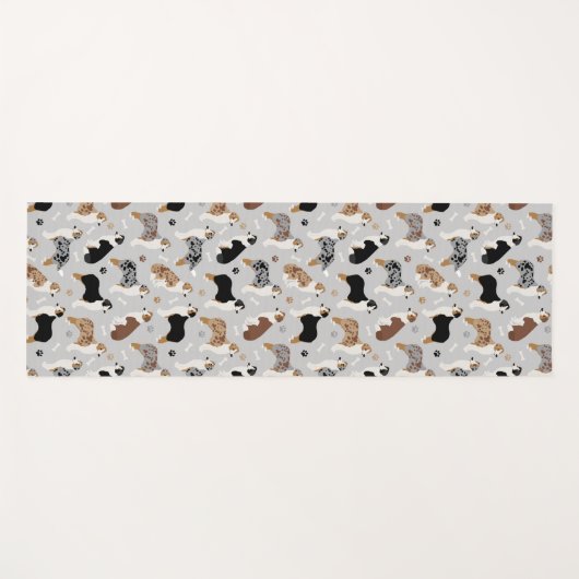 Australian Shepherd Botten and Paws Yogamat (Voorkant (horizontaal))