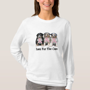 Australian Shepherd Breast Cancer Dames T-Shirt
