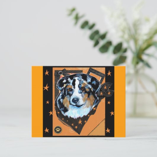 AUSTRALIAN SHEPHERD BRIEFKAART (Staand voorkant)
