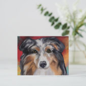 AUSTRALIAN SHEPHERD BRIEFKAART (Staand voorkant)