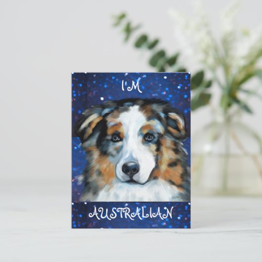 Australian Shepherd Briefkaart (Staand voorkant)