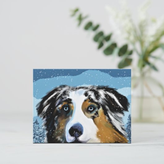 AUSTRALIAN SHEPHERD BRIEFKAART (Staand voorkant)