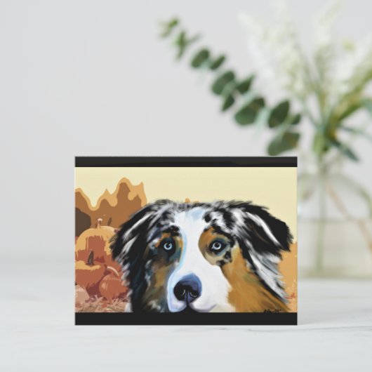 AUSTRALIAN SHEPHERD   BRIEFKAART (Staand voorkant)