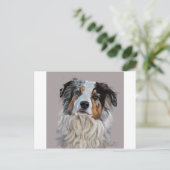 Australian Shepherd Briefkaart (Staand voorkant)