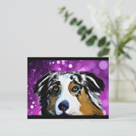 AUSTRALIAN SHEPHERD  BRIEFKAART (Staand voorkant)
