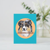 AUSTRALIAN SHEPHERD BRIEFKAART (Staand voorkant)