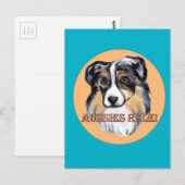 AUSTRALIAN SHEPHERD BRIEFKAART (Voorkant / Achterkant)