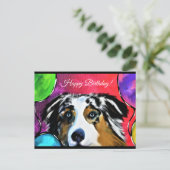 AUSTRALIAN SHEPHERD  BRIEFKAART (Staand voorkant)