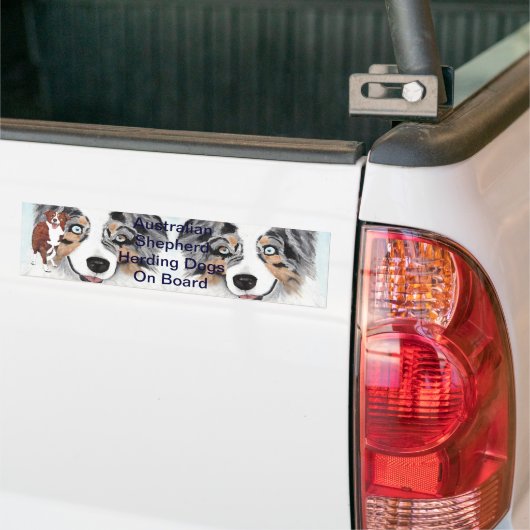 Australian Shepherd Bumpersticker (Op Truck)