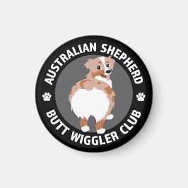 Australian Shepherd Butt Wigglers Club - Red Merle Magneet