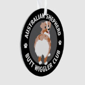 Australian Shepherd Butt Wigglers Club - Red Merle Ornament (voorkant)