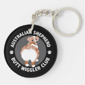 Australian Shepherd Butt Wigglers Club - Red Merle Sleutelhanger (Achterkant)