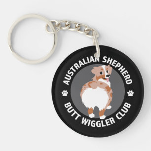 Australian Shepherd Butt Wigglers Club - Red Merle Sleutelhanger